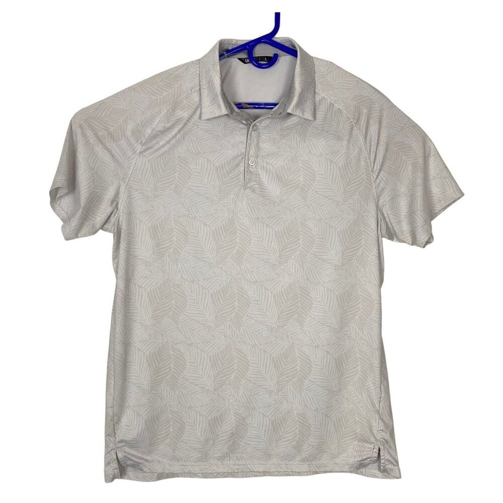 UNRL Men Short Sleeve Golf Shirt Sz L Gray Classic Athletic Fit Polo Sports 69-4